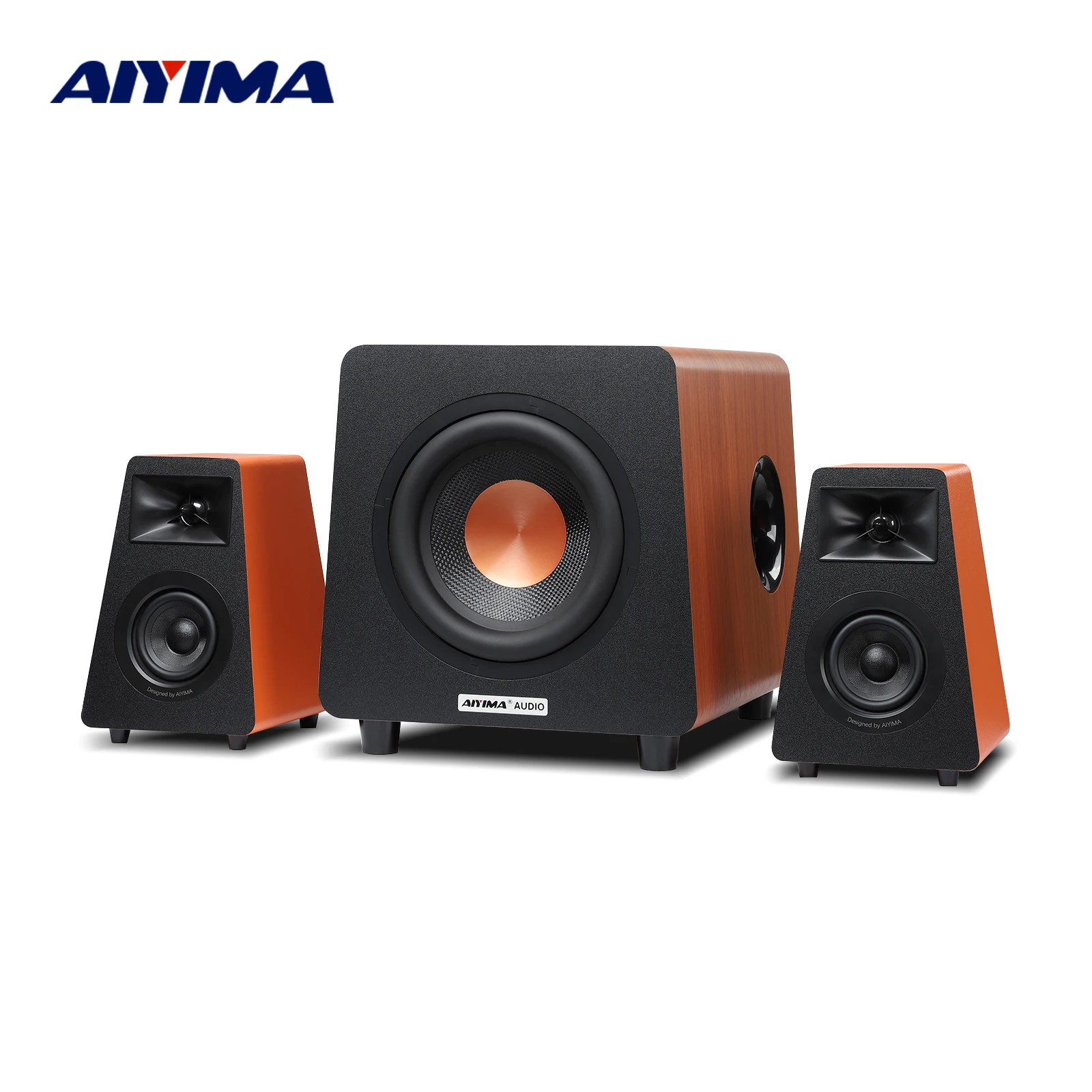 AIYIMA 2.1 Channel Bluetooth Speaker + 800X Subwoofer Hifi Home Sound Theater Combination DIY Bookshelf Speakers 🎶🔊