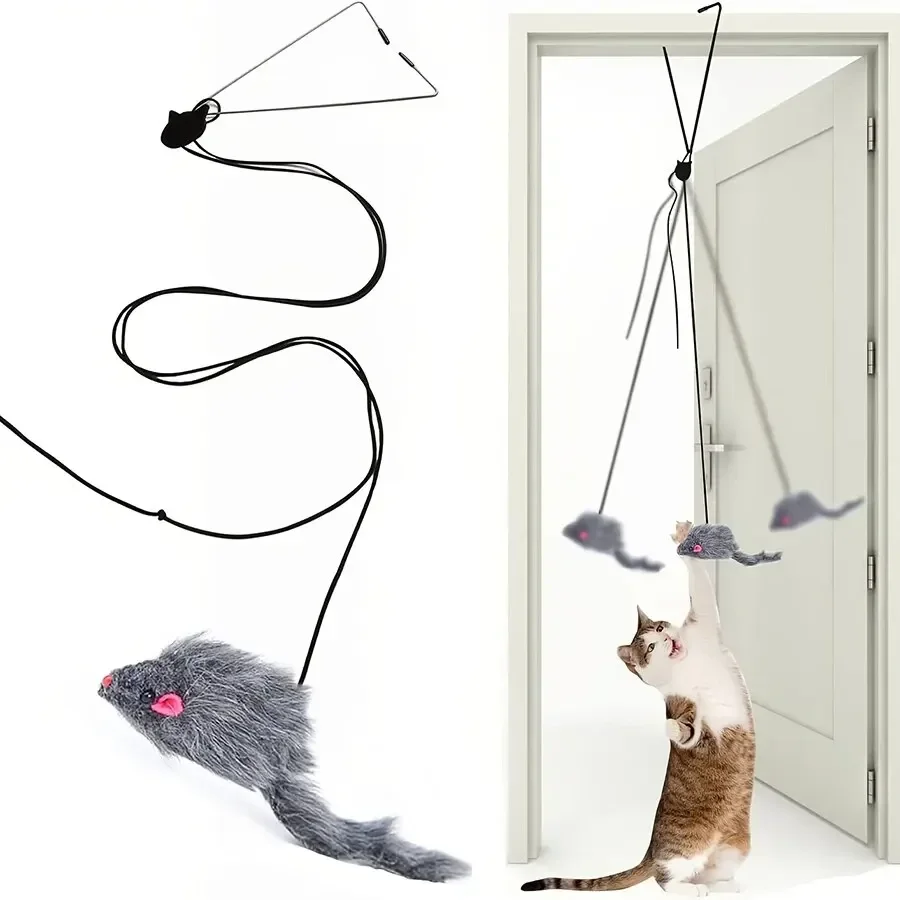 The Self-hey Hanging Door Retractable Cats Mouse Toy 🎁