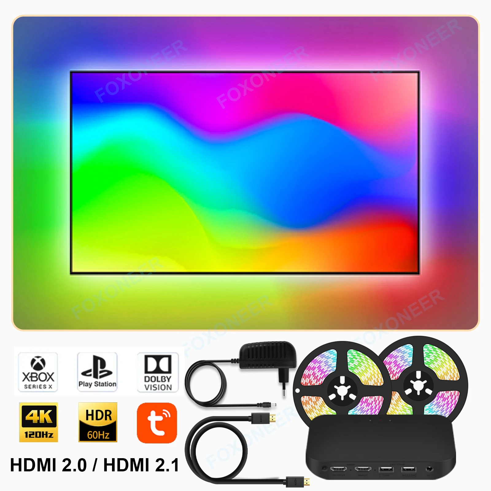 Experience Cinematic Immersiveness with Our Smart Ambient TV LED Backlight Kit 🌟