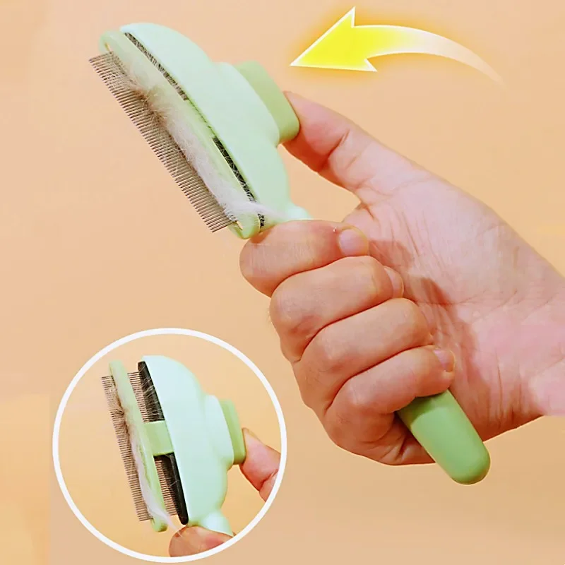 Transform Pet Grooming with the Automatic Self-Cleaning Dog & Cat Brush!