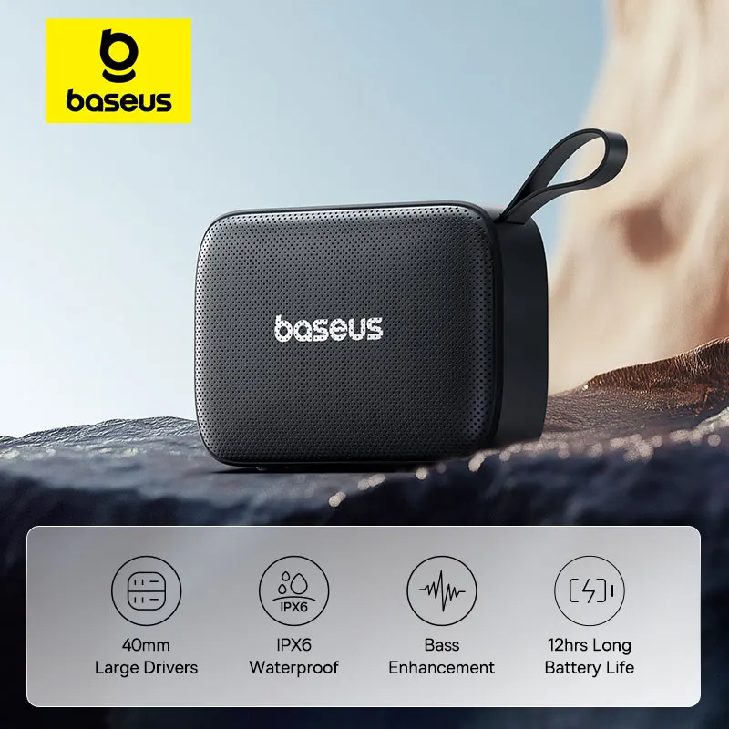 Experience Immersive Sound Anywhere with the Baseus AeQur 30 Mini Bluetooth Speaker 🎶🔊