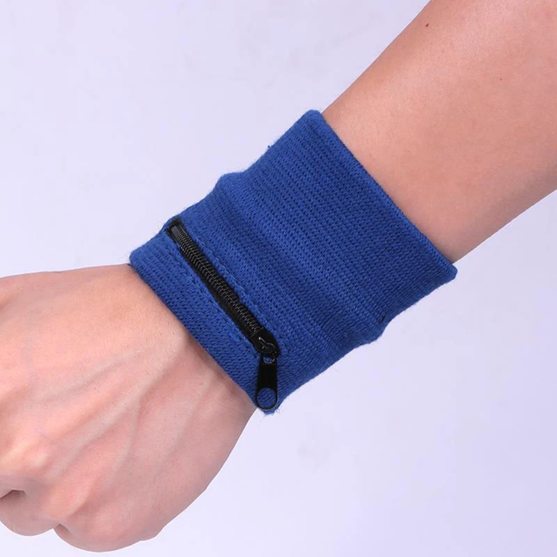 Stay Active & Organized: The Ultimate Sports Wristband with Zipper Pouch