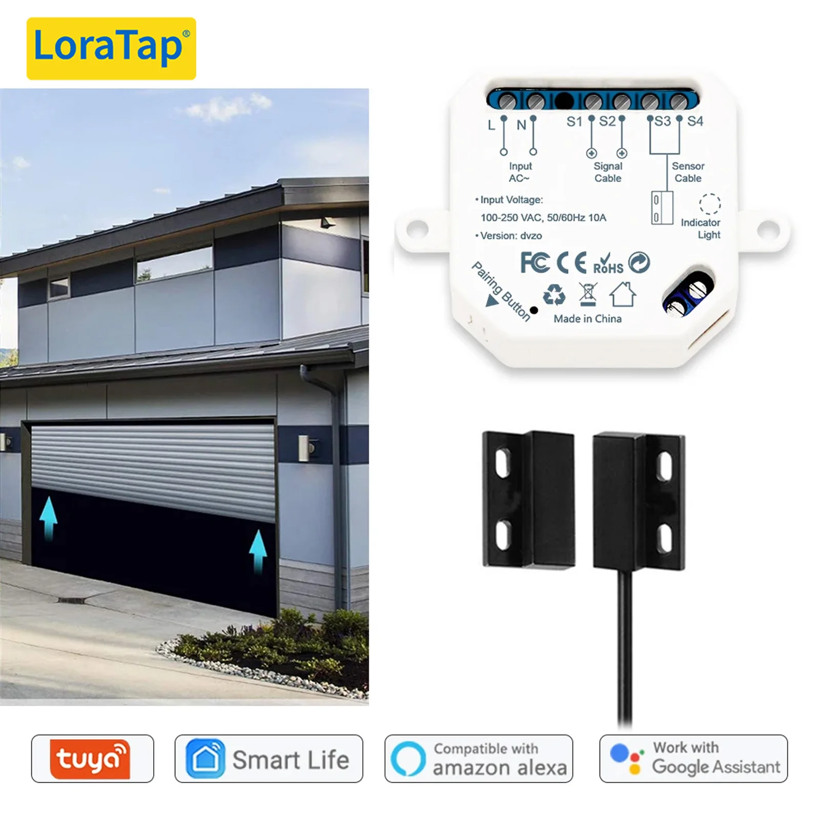 Effortless Garage Access with LoraTap Tuya Smart Life Garage Door Controller 🚪📱