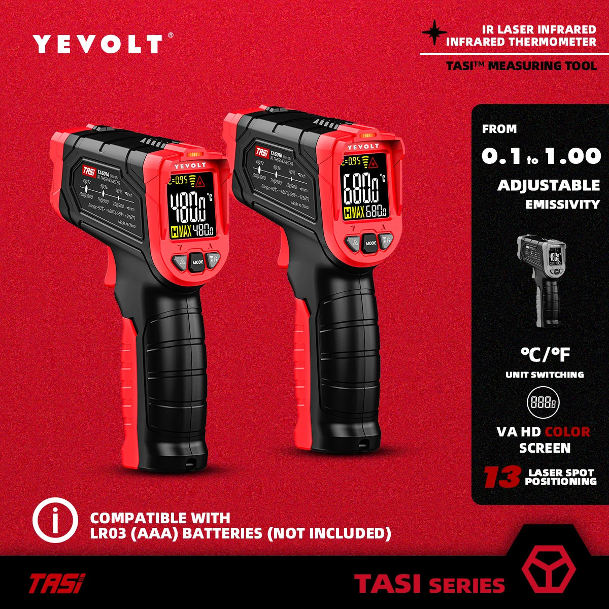YEVOLT TA601 Series Digital Infrared Thermometer – Precision Meets Convenience 🌡️✨