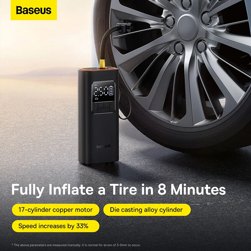 Inflate Anywhere with the Baseus Portable Wireless Air Compressor 🚗🚴‍♂️