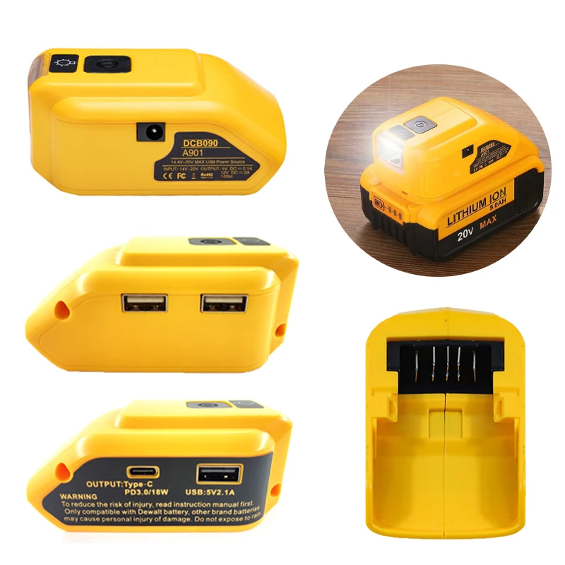 DCB090 Power Source Charger Converter: Ultimate Battery Adapter for Dewalt Tools 🔋⚡