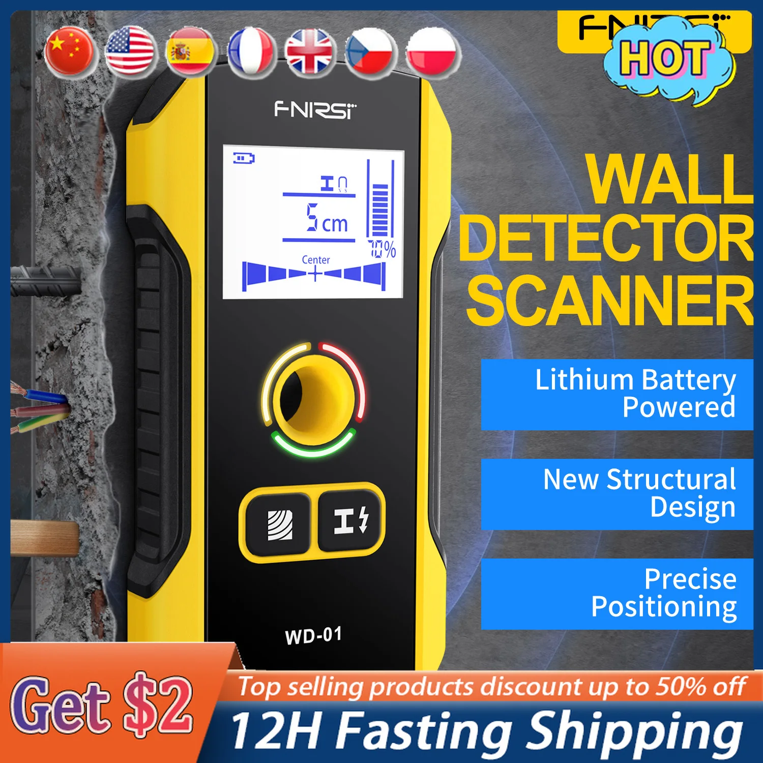 FNIRSI WD01/WD02 Wall Detectors: Your Essential Metal Detector Scanner 🛠️⚡️