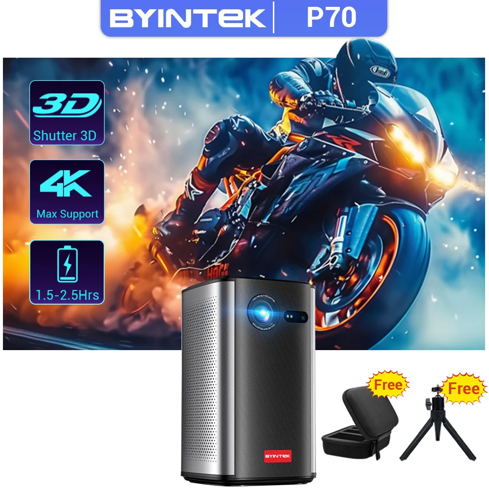 Bring the Big Screen Anywhere with BYINTEK P70 Portable 4K Projector 🎥✨