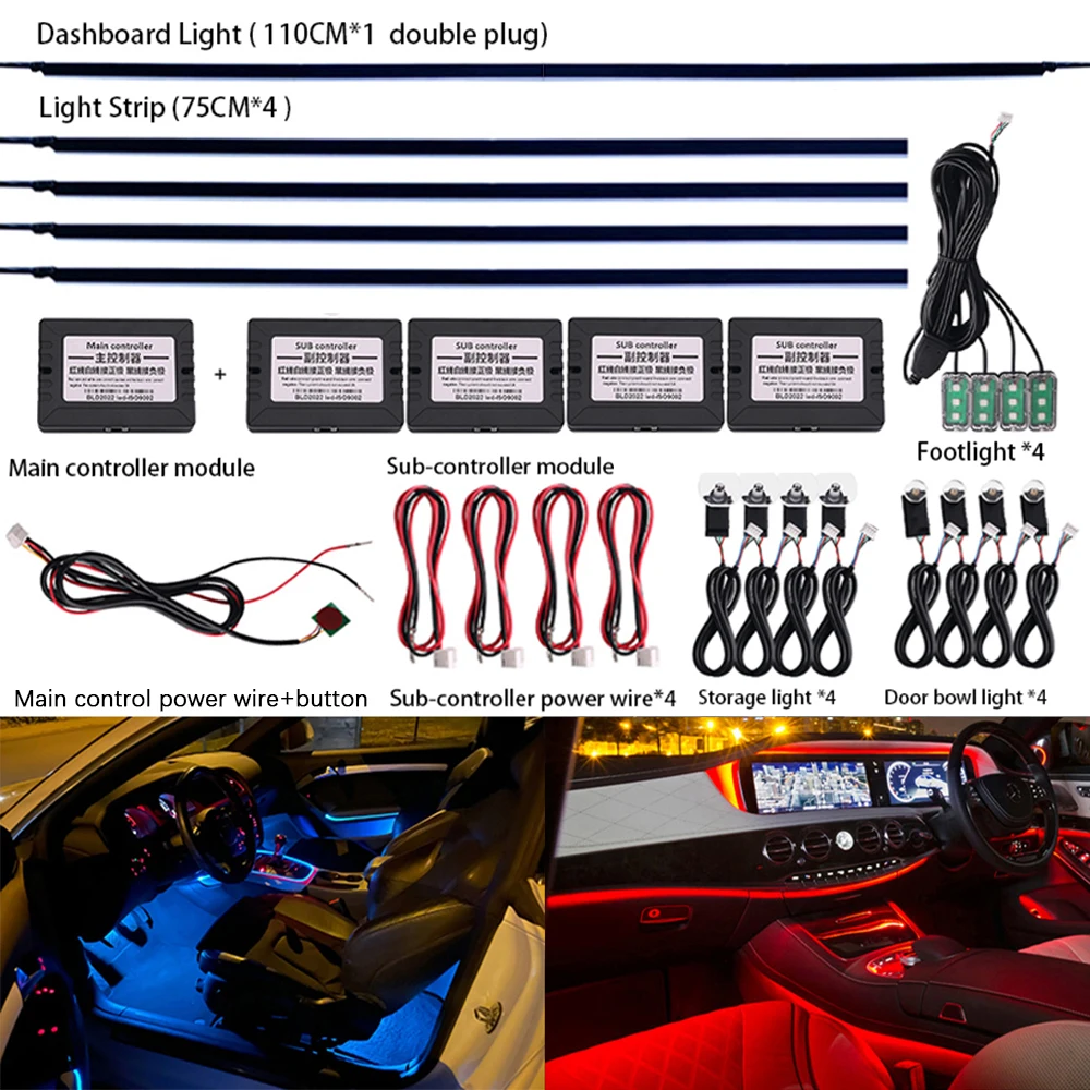 Illuminate Your Car Interior with the 18 in 1 Ambient Light 💡🚗
