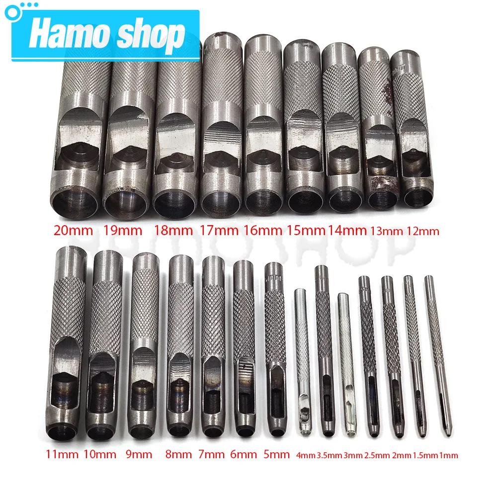 Master Your Leathercraft with the 1.0mm-25mm All Size Hollow Puncher Set 🎯👜