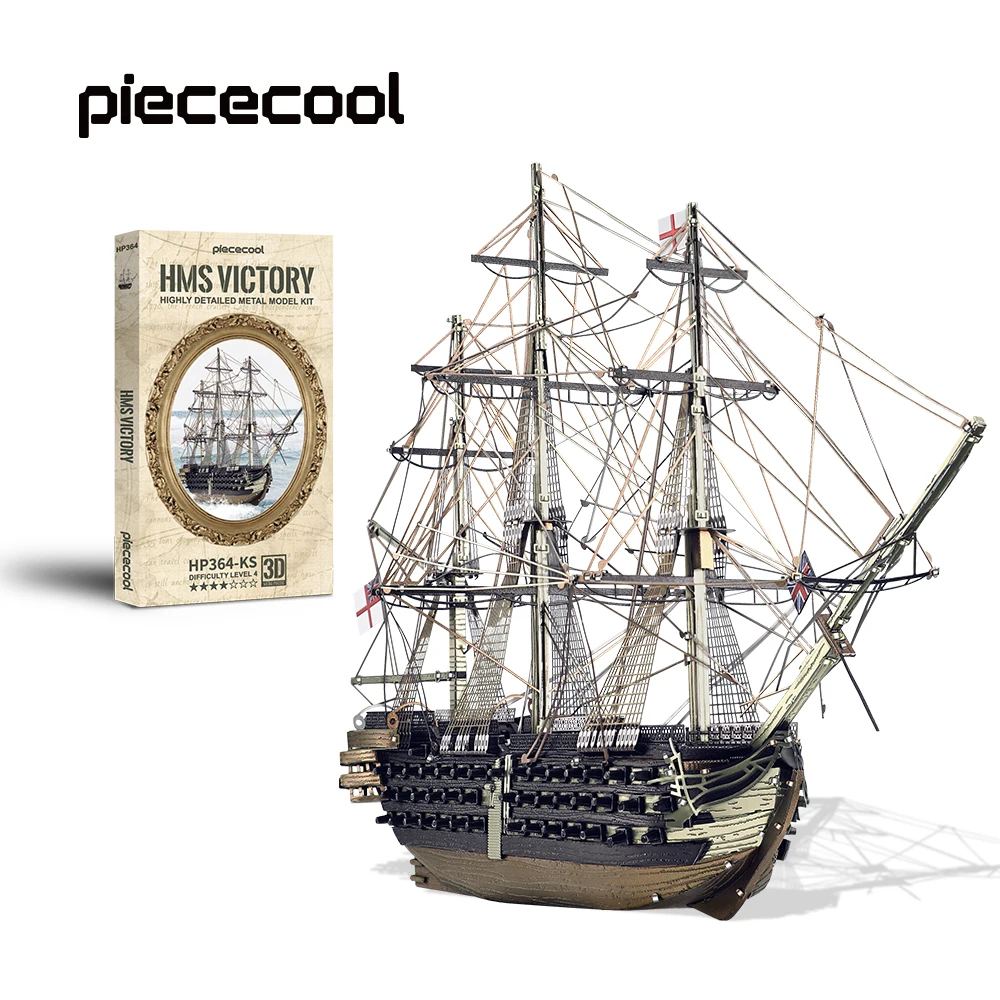 Build Your Own Piececool HMS Victory 3D Metal Puzzle π³οΈπ§©