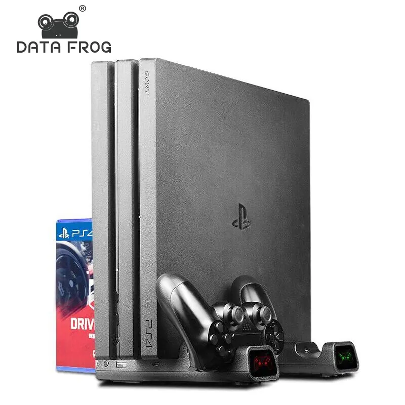 Enhance Your PS4 Experience with the DATA FROG Vertical Cooling Fan & Dual Charger Station 🎮❄️