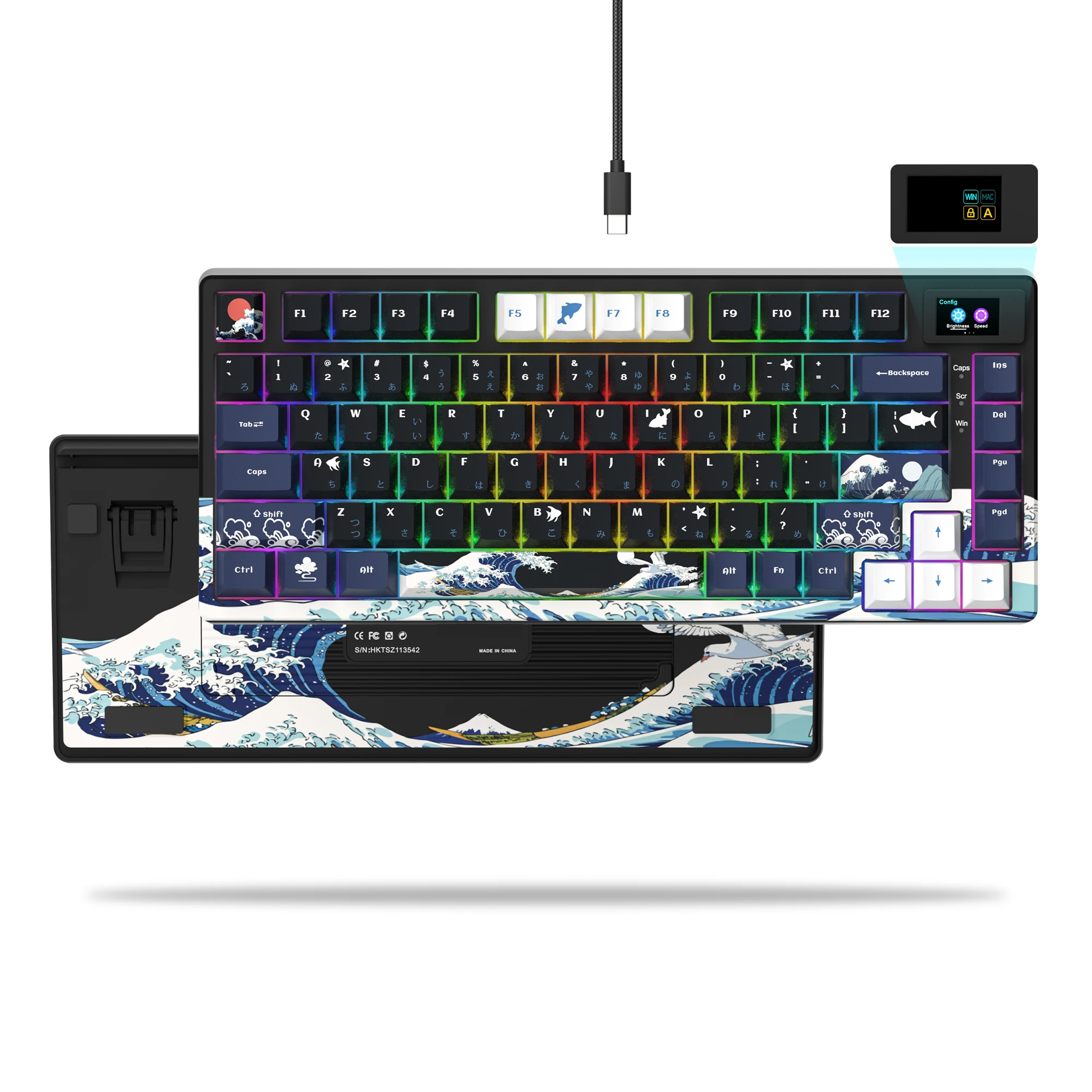 Experience Next-Level Gaming with the Wired Mechanical Keyboard Featuring OLED & RGB โจ๐ฎ