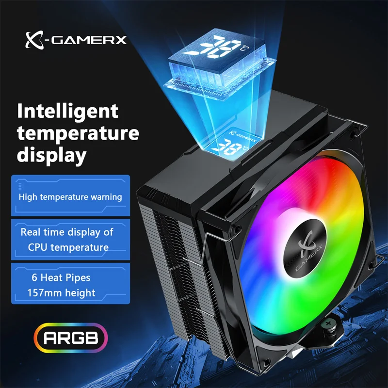 Power Train X-Gamerx Z-6000 ARGB CPU Cooler: Keep Your CPU Cool & Stylish! ❄️💻