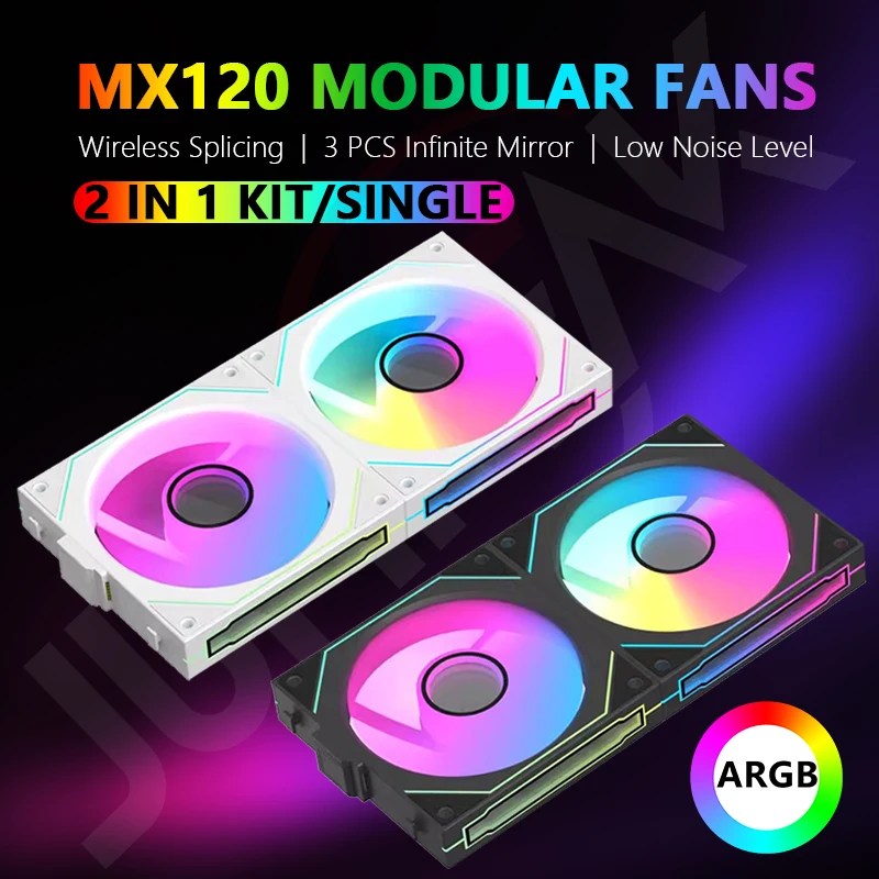 Experience Next-Level Cooling with the JUMPEAK MX120 ARGB Infinite Mirror Fan ❄️✨