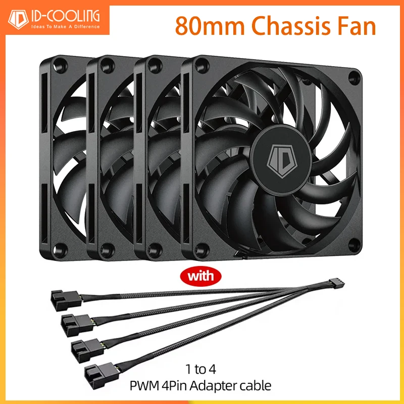 Stay Cool and Quiet with the ID-COOLING NO-8010-PWM 80mm Ultra-Thin Fan ❄️💻