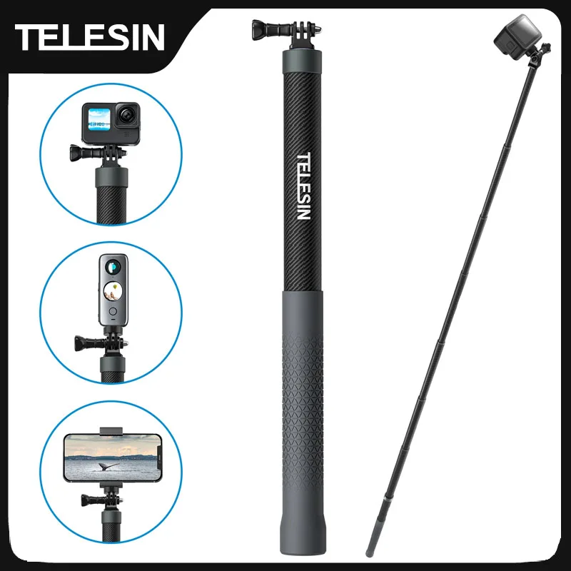 Capture Every Moment with the TELESIN Carbon Fiber Selfie Stick Monopod 📸✨