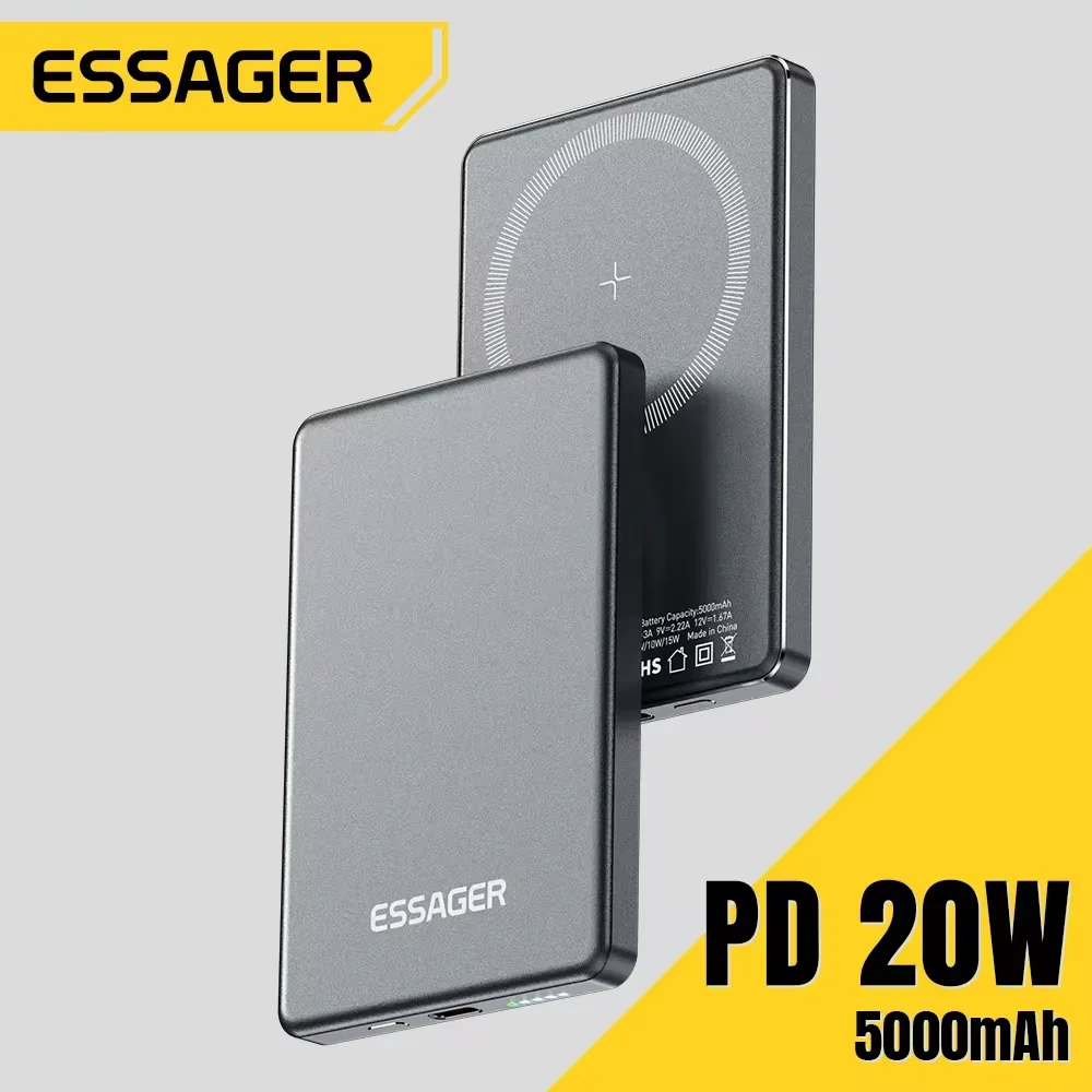 Essager Thin 20W Magnetic Power Bank: Ultimate Portable Charging for iPhone 🔋✨