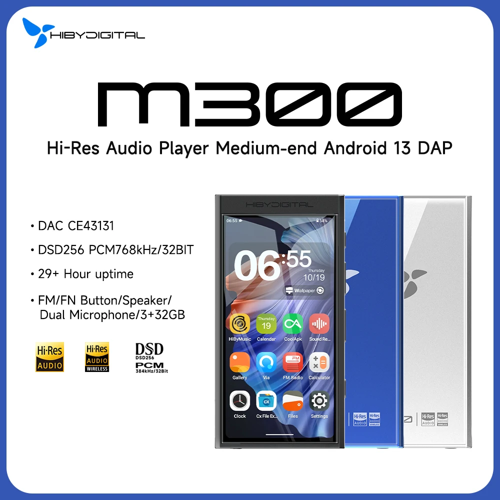 Experience Premium Sound with the HiBy Digital M300 Android 13 Music Player π΅π±