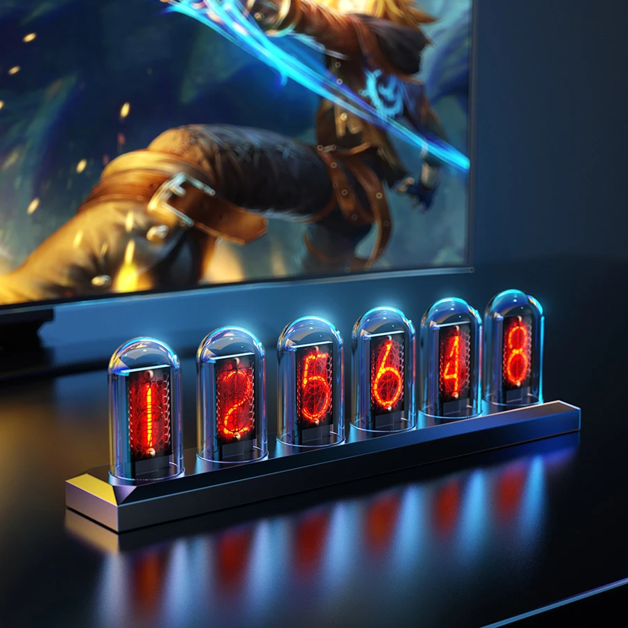 Illuminate Your Space with the RGB Nixie Tube Clock ๐กโจ