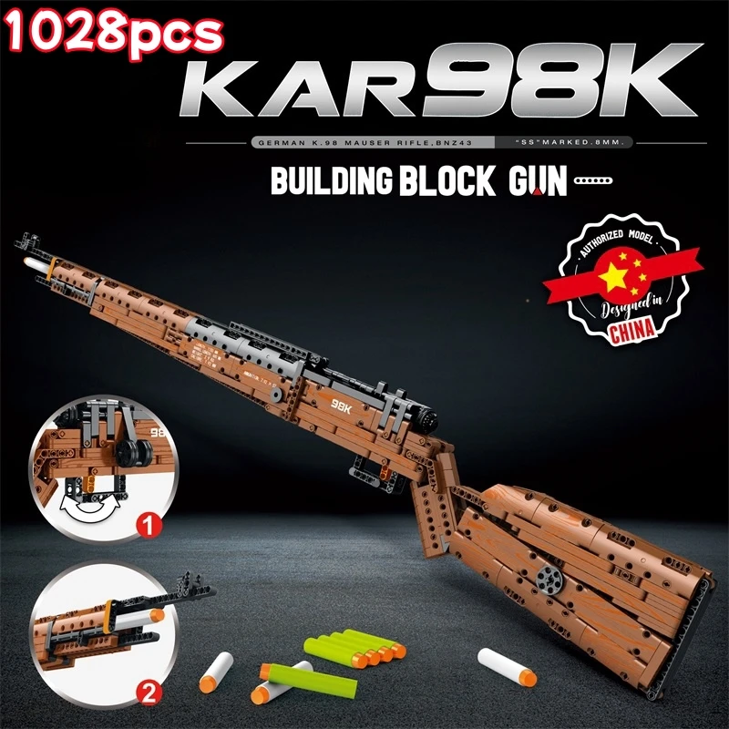 Build Your Own Creative Kar98K Sniper Rifle: The Ultimate WW2 Military Toy Set π―π§±