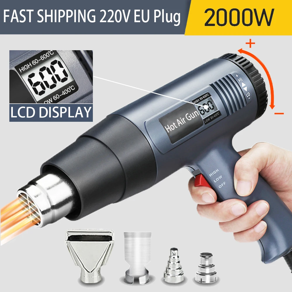 Ultimate 2000W Digital Hot Air Gun for Car Film & Industrial Use π₯π