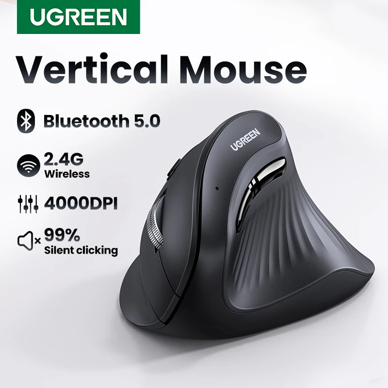Experience Comfort and Precision with the UGREEN Vertical Wireless Mouse 🖱️✨