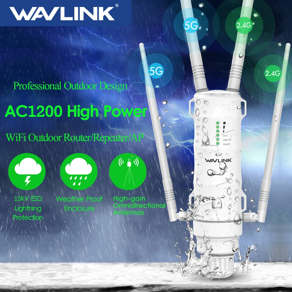 Extend Your WiFi Reach with Wavlink High Power AC1200 Outdoor Repeater ππ³