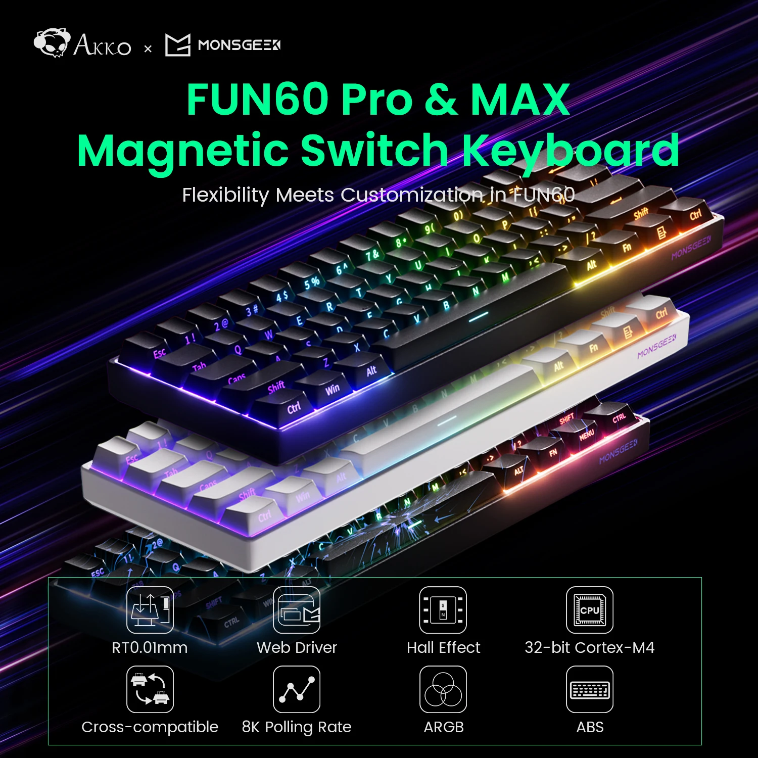 Akko MonsGeek FUN60: The Ultimate 60% Mechanical Keyboard for Gamers 🎮✨