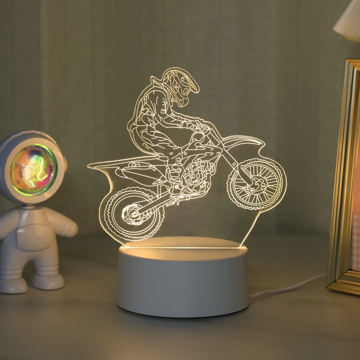 Bring Your Space to Life with a Magical 3D Motorcycle Night Light 🏍️✨