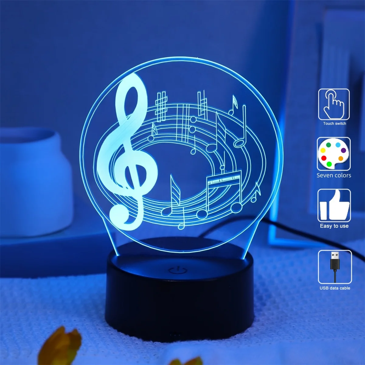 Bring Your Space to Life with a Magical Music Note Night Light πΆπ‘