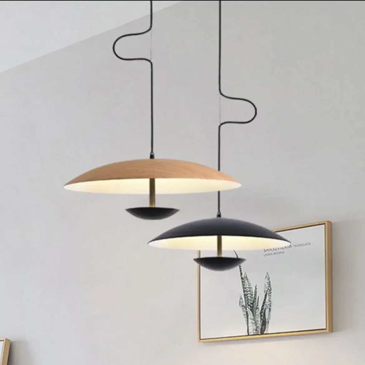 Brighten Your Home with Elegant Nordic Wood Grain Pendant Lights ✨