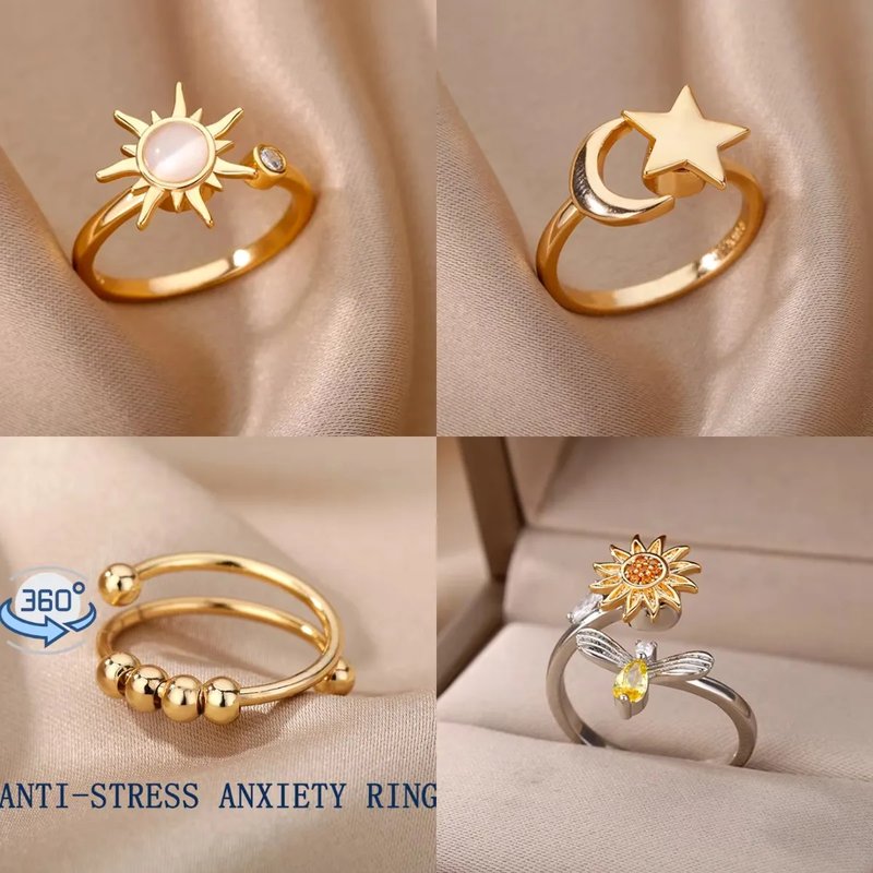 Stress Relief Fidget Spinner Ring