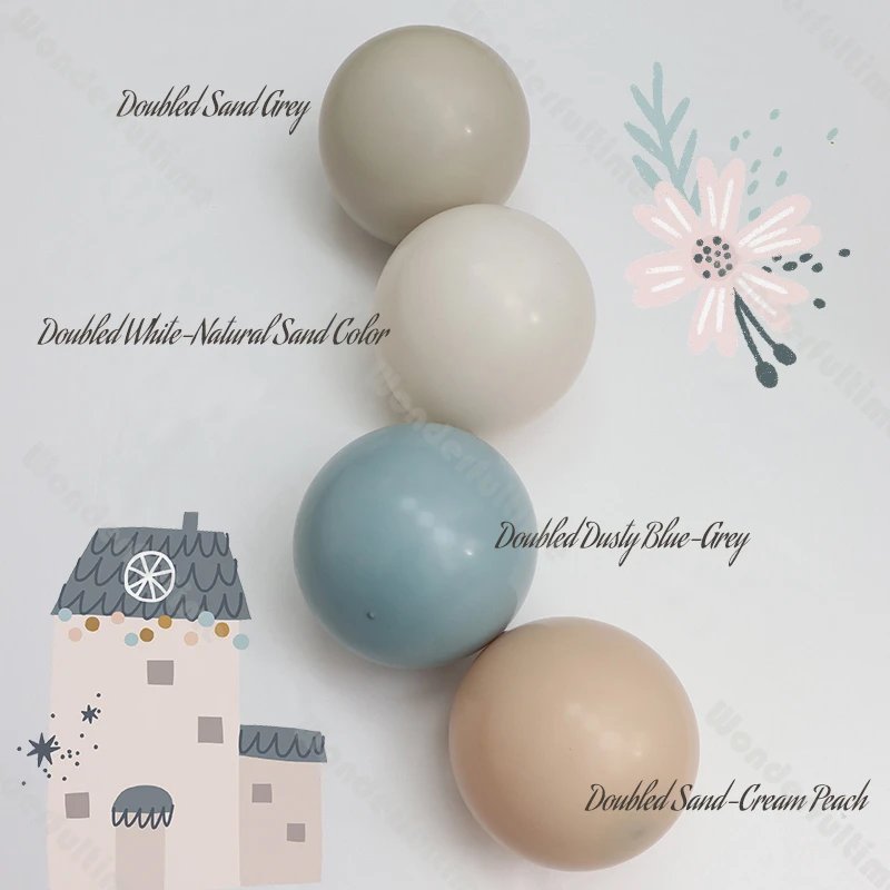 Boho Blue and White Balloon Garland