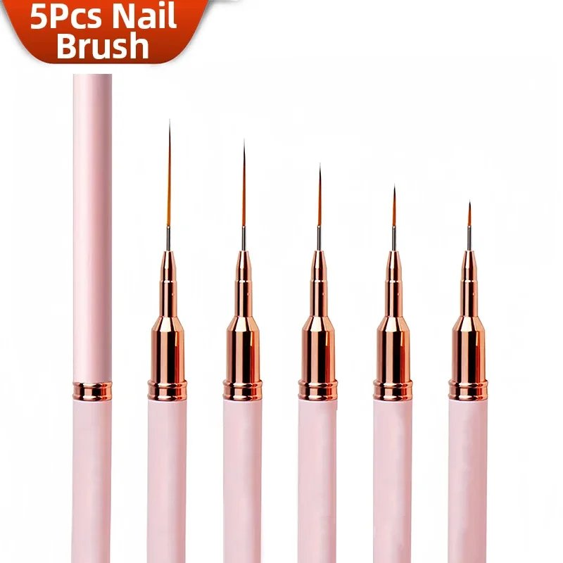 Nail Art Brush Set - 5 Pieces