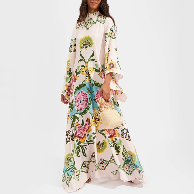 Boho Chic Long Sleeve Maxi Dress