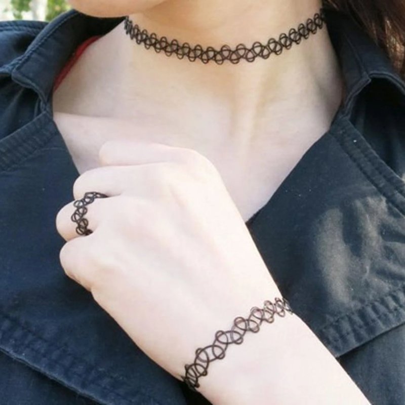 Vintage Gothic Tattoo Necklace