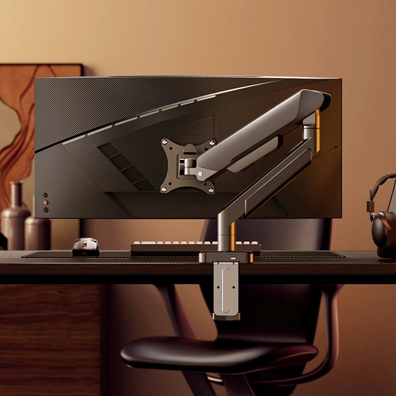 Universal Single Monitor Bracket Up To 32 Inches And 19.8 Lbs Per Screen Computer Desk Mount Stand Adjustable Computer Bracket