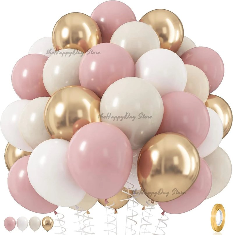 Boho Pink & Gold Balloon Set