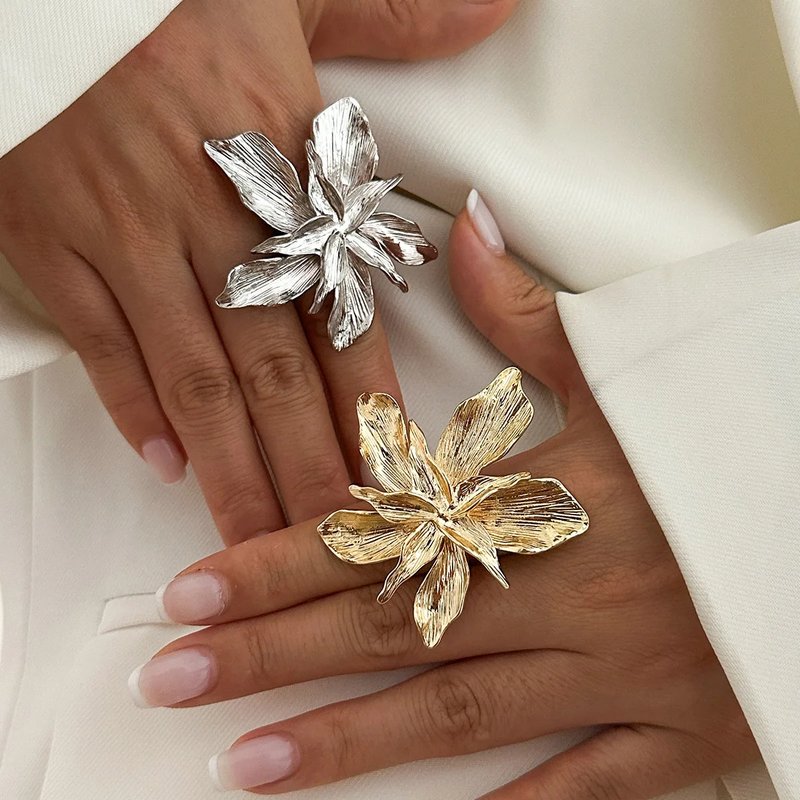 Stylish Double Layer Flower Ring