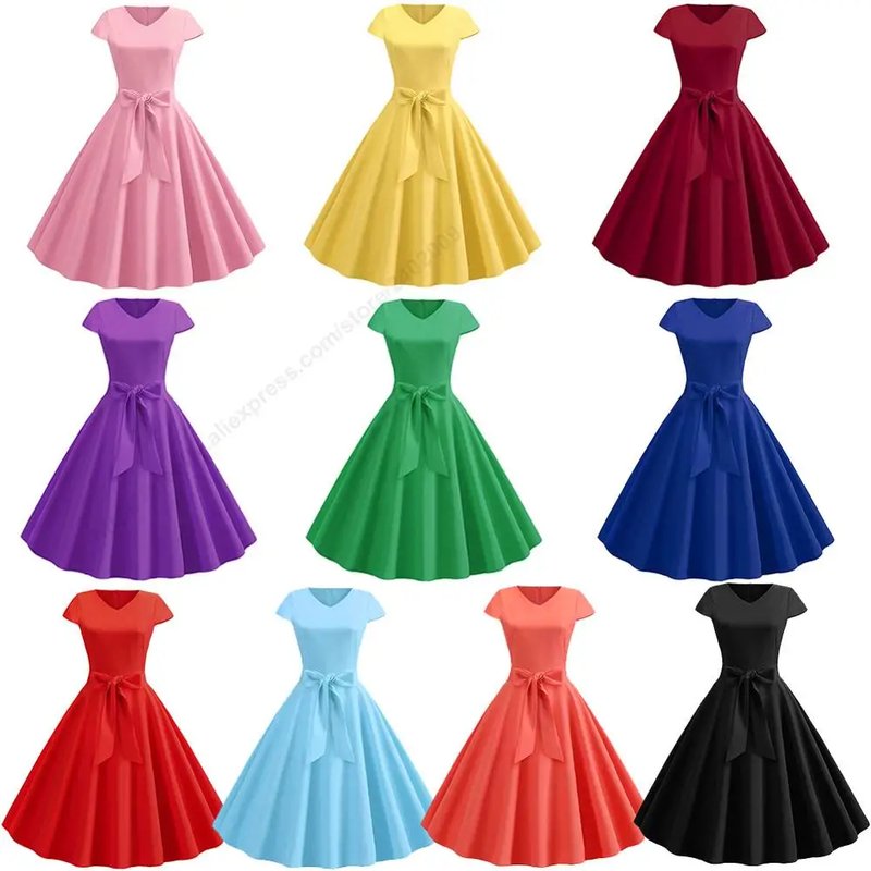 Elegant Vintage Summer Dress