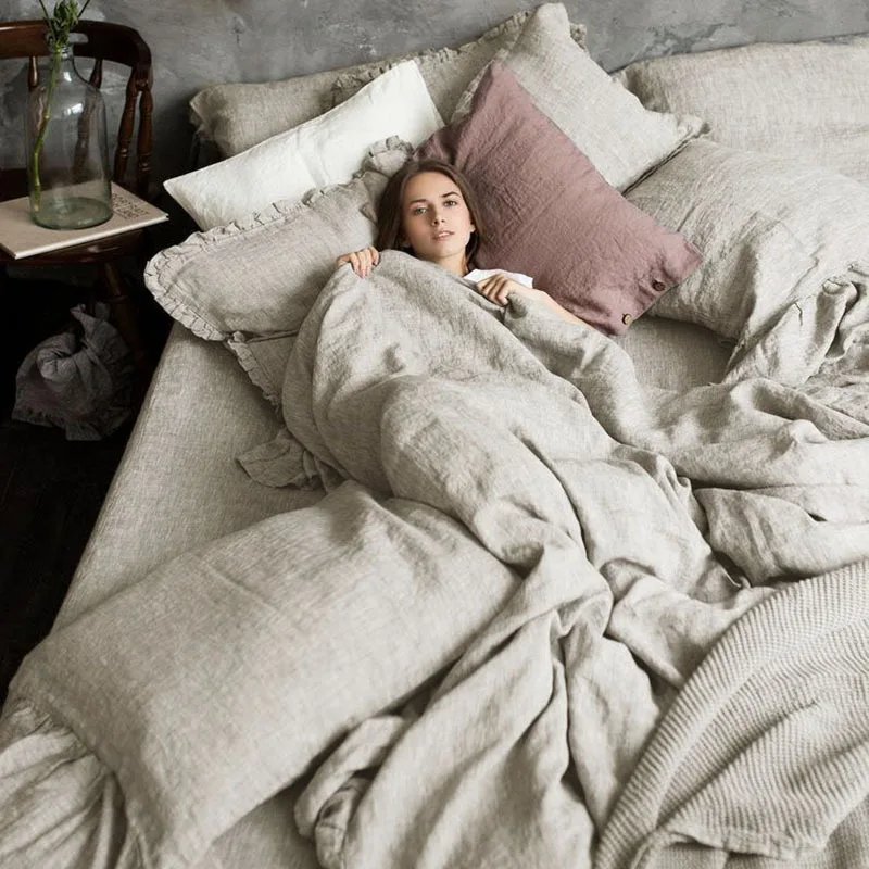 Organic Flax Linen Bedding Set