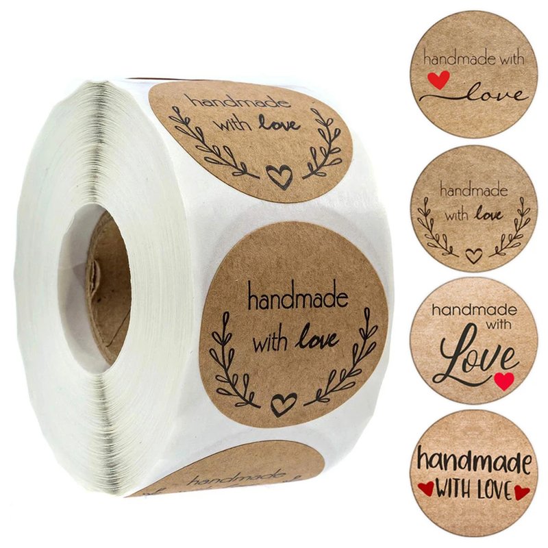 Vintage Kraft Paper Stickers Set