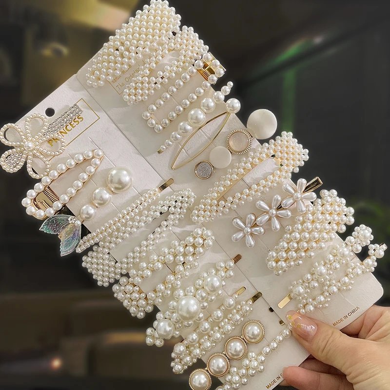 Chic Simulated Pearl Hair Clips