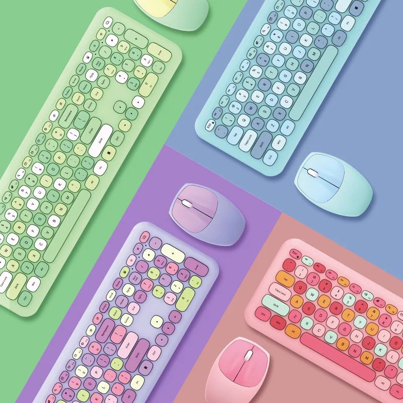 Charming Wireless Keyboard and Mouse Set