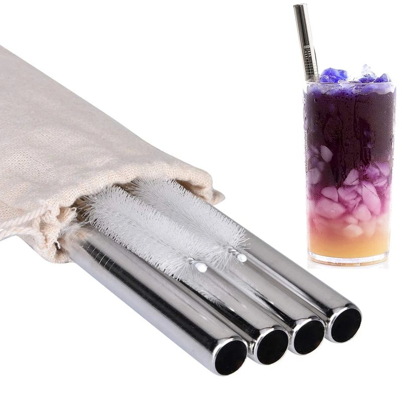 Reusable Stainless Steel Smoothie Straws