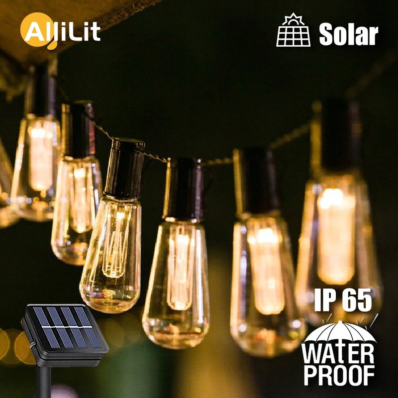 Vintage Solar String Lights
