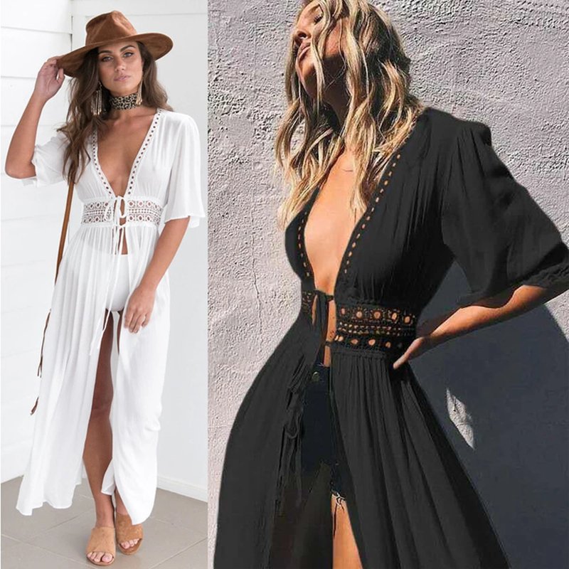 Lace Boho Beach Cover-Up Dress