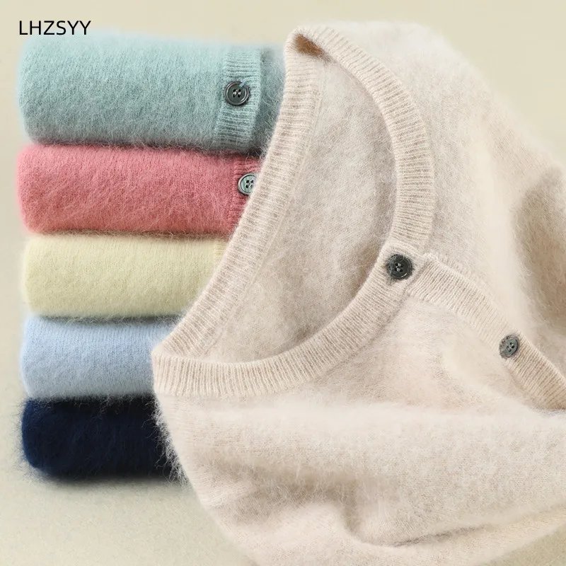 Warm Mink Cashmere Cardigan for Women