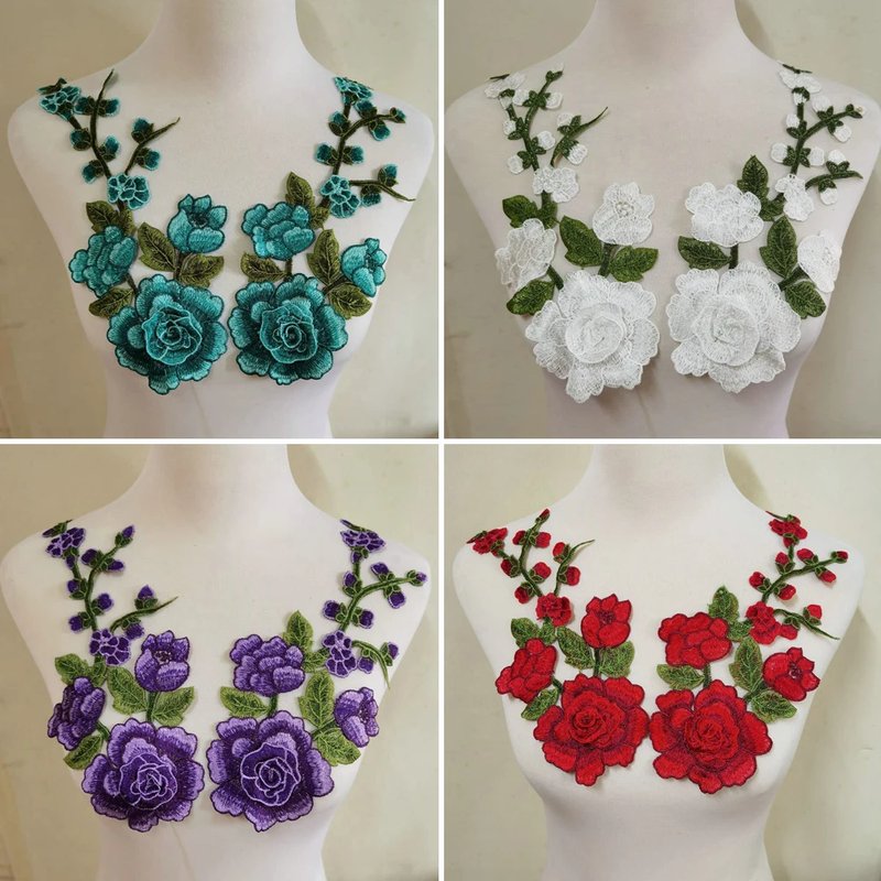 3D Flower Embroidery Applique Patches